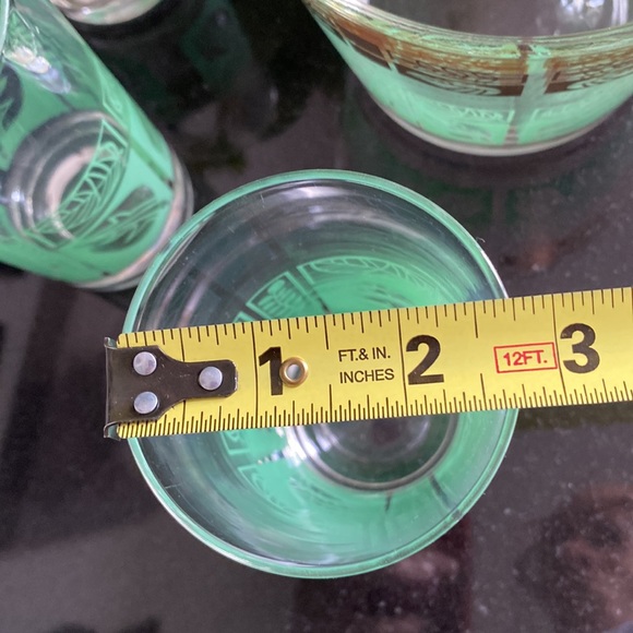 Mid century glass ice bucket/4 highball drinking glasses - Picture 6 of 14